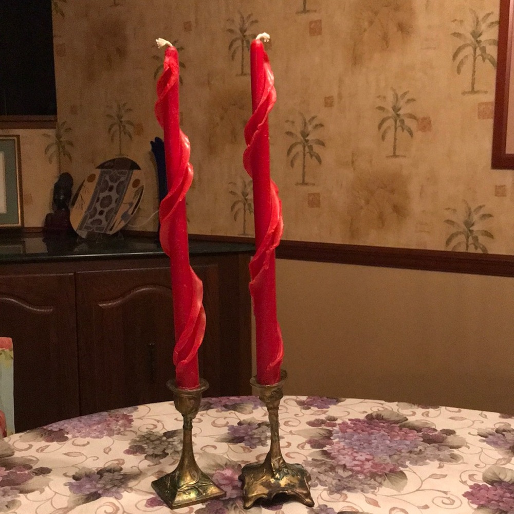ART NOUVEAU CANDLE HOLDERS
